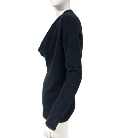 Ann Taylor Petite Womens Pure Cashmere Cowl Neck Black Sweater Size MP - Picture 3 of 6